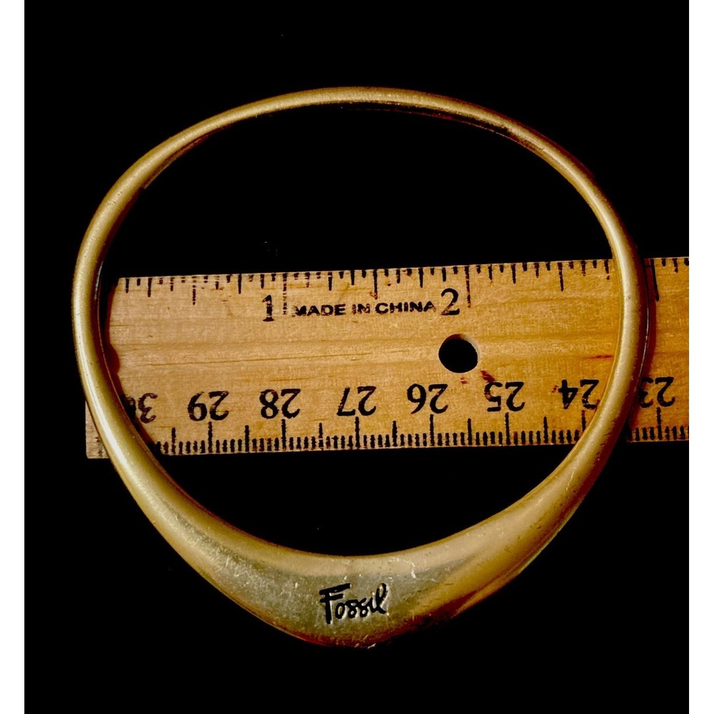 Vintage Fossil Brand Gold Tone Bangle Bracelet Jewelry Excellent Condition! - Picture 4 of 5